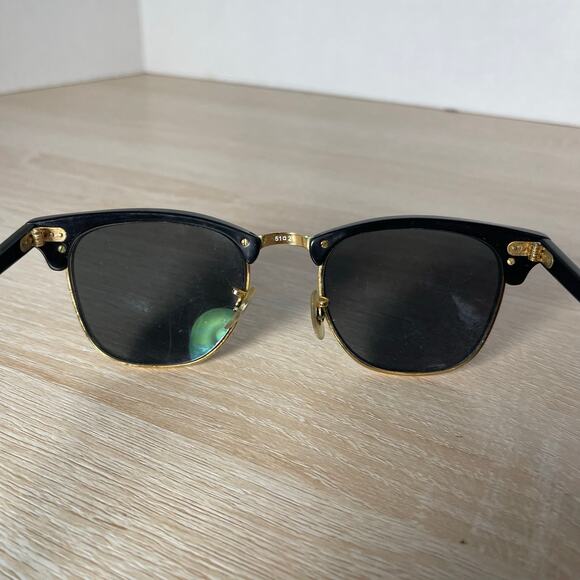 Ray-Ban RB3016 Clubmaster W0365 Sunglasses FRAMES ONLY Polished Black 51-21-145 - Picture 7 of 8